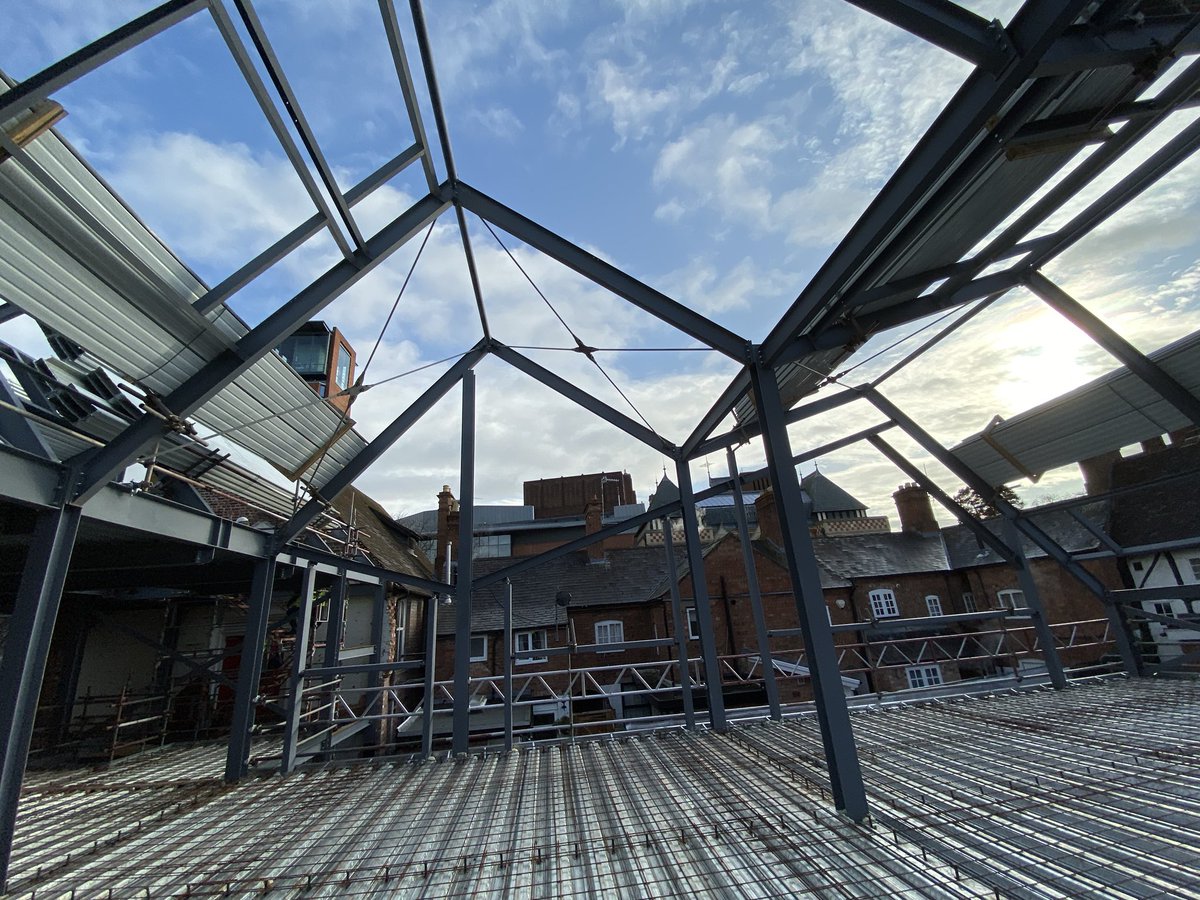 Where old meets new.  Some fantastic progress photographs yesterday of <a href="/TheRSC/">The RSC</a> new Costume Workshop redevelopment <a href="/Pulse_Consult/">Pulse Consult</a> <a href="/Stepnellltd/">Stepnell</a> <a href="/AedasRHWL/">Aedas London</a> <a href="/HSPconsulting/">HSP Consulting</a>