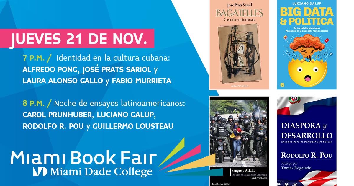 lgalup's tweet photo. La semana que viene vamos a presentar @bigdatapol en la @MiamiBookFair. 😊 https://t.co/ETDNPNEBEZ