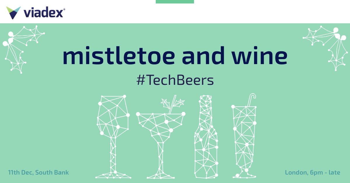 ViadexGlobal's tweet photo. Whatever you're drinking, be sure to raise a toast at Tech Beers! Don't forget to register your place! #TechBeers #Reindeers #ViadexGlobal https://t.co/esatKNThaL https://t.co/fESkXBmIYF