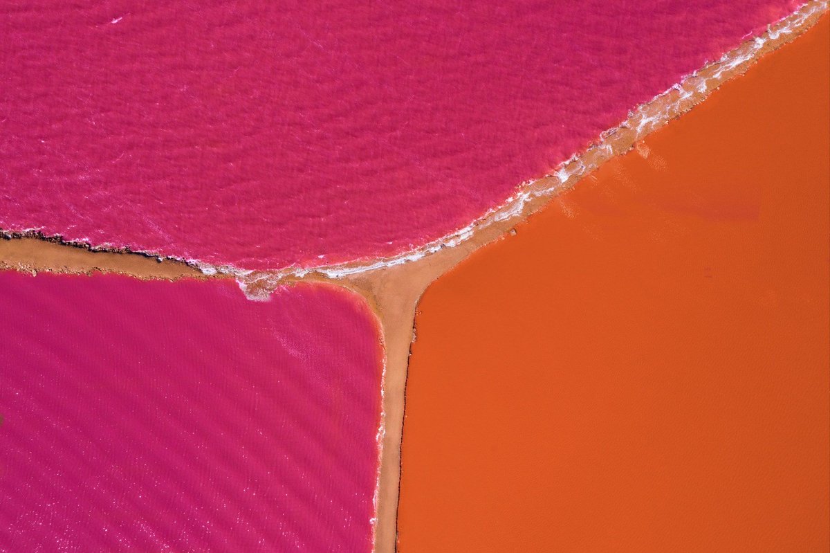 The PINK LAKE Photo by drone spaincreative @dronespaincreative| shot on #DJI #Mavic2Pro