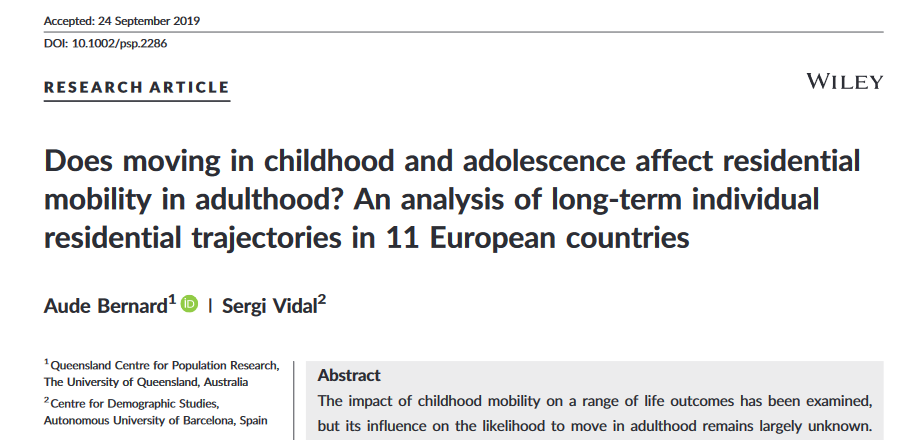 Sergi Vidal (@never_minded) on Twitter photo Check out new study in PSP by #Bernard <a href="/UQ_QCPR/">Queensland Centre for Population Research</a> and me on #residentialmobility over the life course: find that #chilhood mobility influences adulthood mobility in 11 European countries t1p.de/rsuk. 1/5 Check out new study in PSP by #Bernard <a href="/UQ_QCPR/">Queensland Centre for Population Research</a> and me on #residentialmobility over the life course: find that #chilhood mobility influences adulthood mobility in 11 European countries t1p.de/rsuk. 1/5