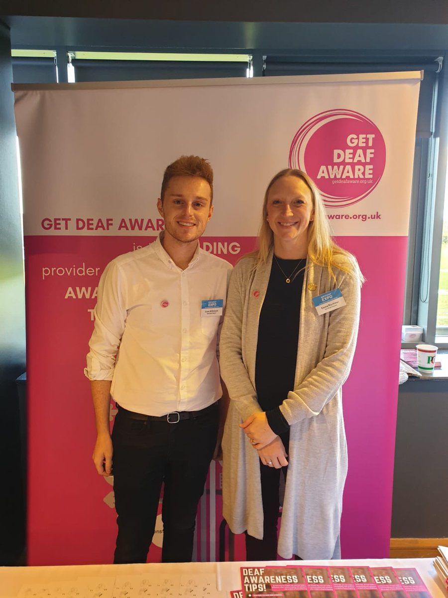 If you’re attending today’s North East Expo in Newcastle, come say 'Hello' to Emma &amp; Liam and find out how we can help your organisation to become Deaf Aware. We are on level 1, stand GN29. #NEExpo