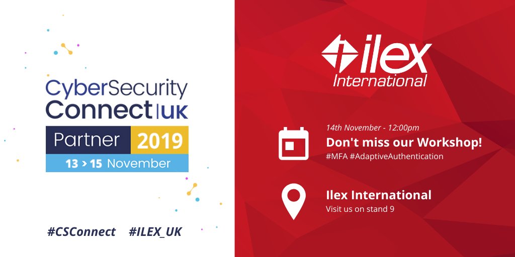 ILEX_COM's tweet image. The @ILEX_UK team is on #CSConnect ! Make sure you stop by booth n°9 to discuss your IAM strategy with our experts !
#Identity #Access #Authentication #SSO