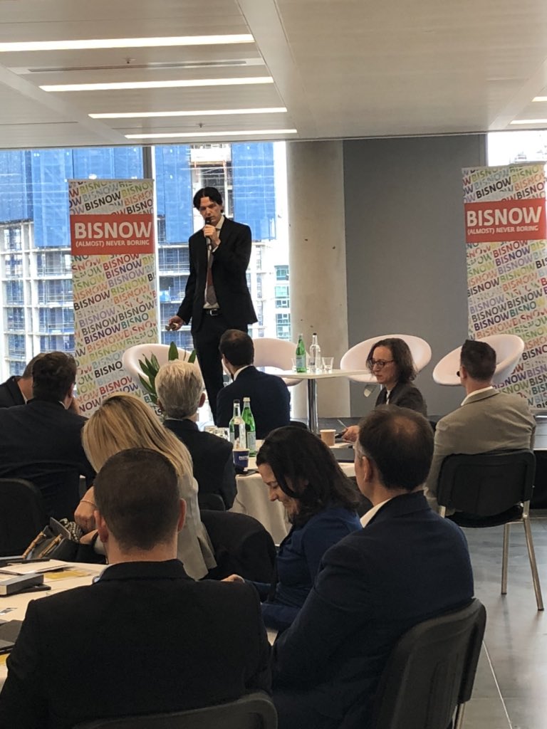CoStarUK's tweet photo. Great to be here @BisnowEurope this morning #cre #commercialproperty hearing from CoStar’s insightful Mark Stansfield and Richard Yorke on the London panel. Come see us - you know you want some #propertysocks https://t.co/MokIK4QVsG