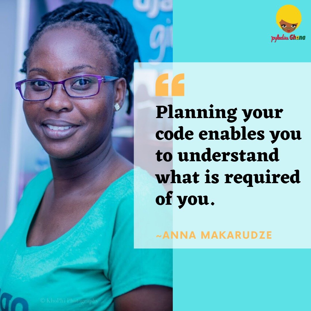PyLadiesGhana's tweet image. Planning indeed helps in the long term.

#PyLadiesGhana  #CodingTips