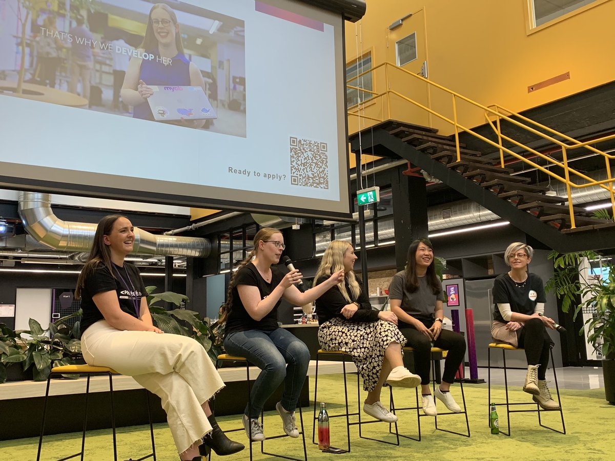 radestrach's tweet photo. We 💖 being a part of the MYOB Developher pipeline. Tonight I joined the panel to talk about learning to code at @CoderAcademy_au Applications open now. https://t.co/dq7R9T2WOm
#futuredevs #womenintech https://t.co/YVZePO7GVM