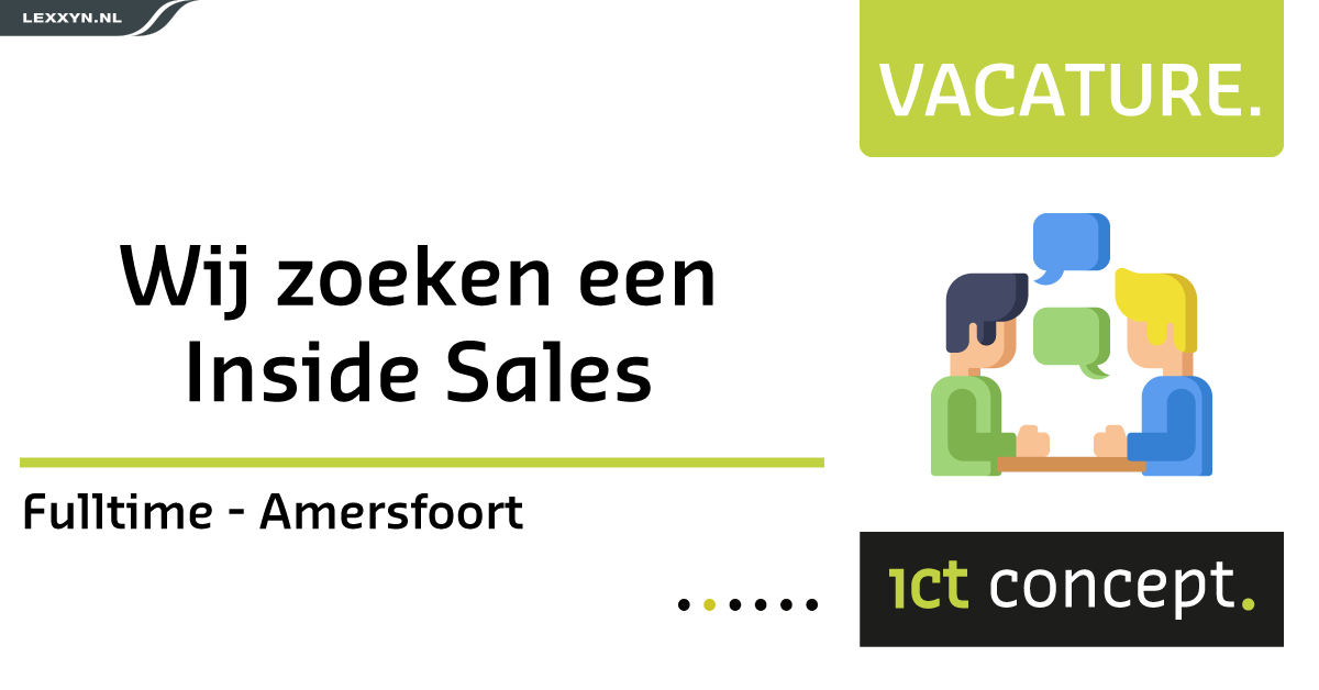 ICTConcept's tweet photo. Onze afdeling Inside Sales in #Amersfoort zoekt versterking. Sta jij onze klanten bij met raad en daad bij commerciële vragen? Schakel jij soepel tussen accountmanagement en onze leveranciers? Laat jouw commerciële talent tot zijn recht komen! https://t.co/3nHDmQD7LB https://t.co/p3kePNcKpa