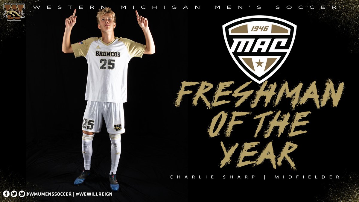 Charlie Sharp is the 2019 MAC Freshman of the Year!

He becomes just the second Bronco to win this award (Reese Richardson, 2000)

#WeWillReign