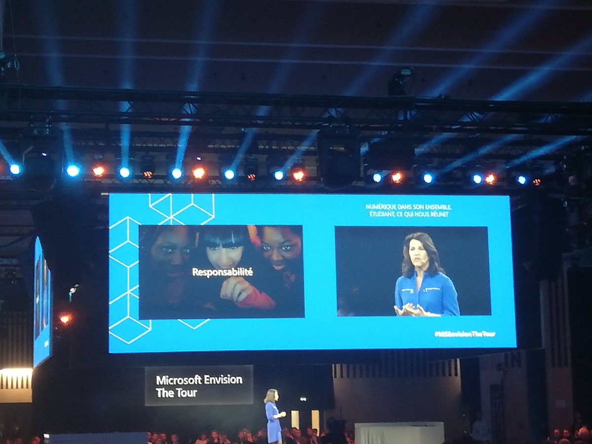 NatFoyLouis's tweet photo. #MicrosoftEnVision Énormément de nouveaux produits, très innovants. @LaurenceLafont à la plénière de cet après midi avec pour thématique « Le développement des compétences pour accompagner la transformation des métiers » https://t.co/H9pzRh9bBm