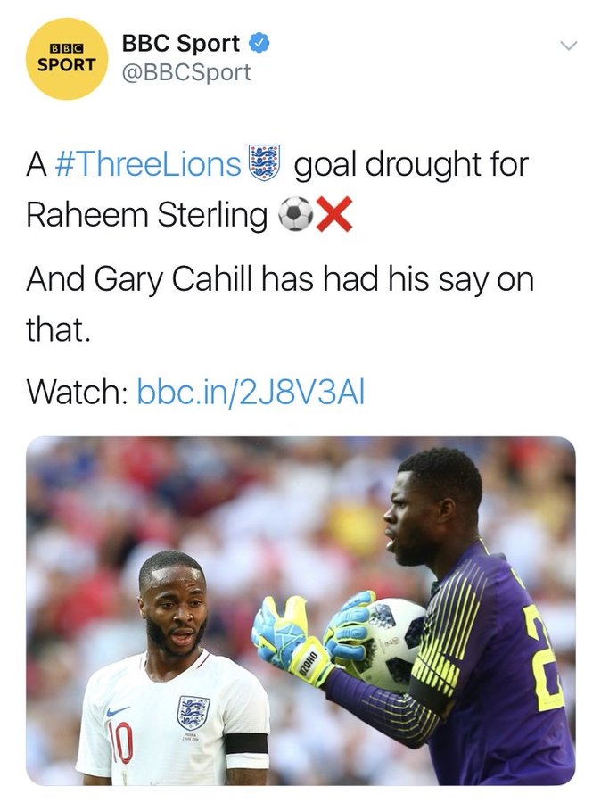 A game that England won and Sterling even got an assist, yet Sterling was the talking point