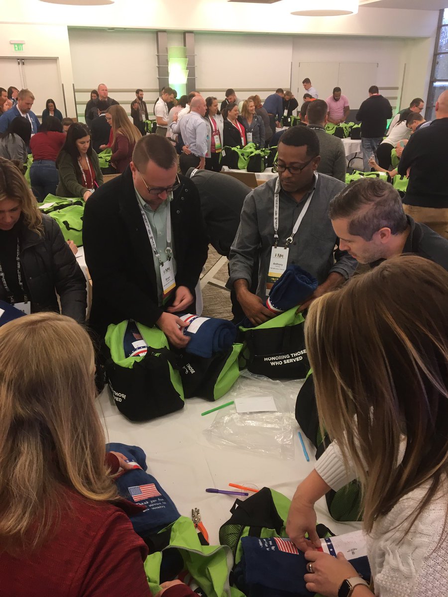 TMTCareers's tweet photo. Our team enjoyed making @cheeriodicals bags for veterans this morning. Honoring those who served and having fun along the way. #BeYourBest #HaveFun #TMTFAM https://t.co/hSUNCNk94h