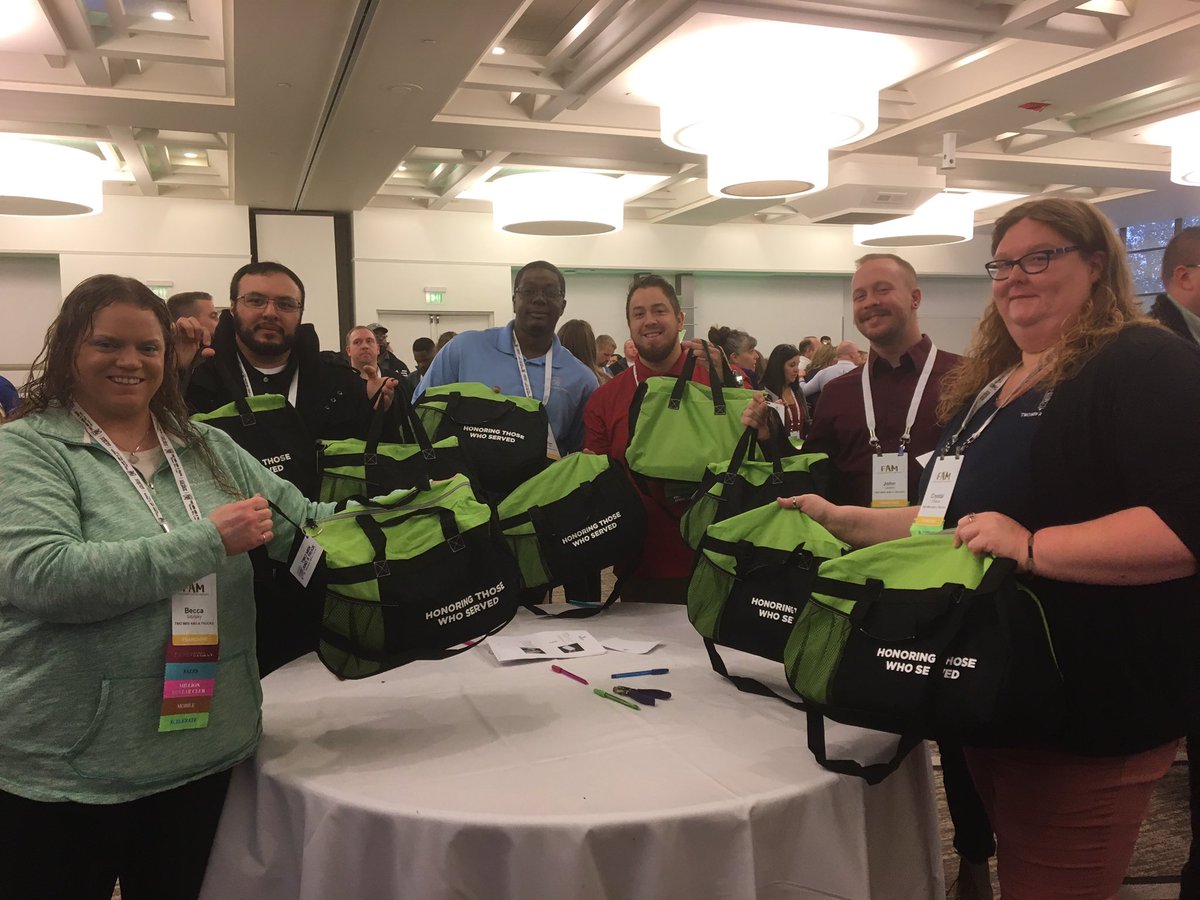 TMTCareers's tweet photo. Our team enjoyed making @cheeriodicals bags for veterans this morning. Honoring those who served and having fun along the way. #BeYourBest #HaveFun #TMTFAM https://t.co/hSUNCNk94h