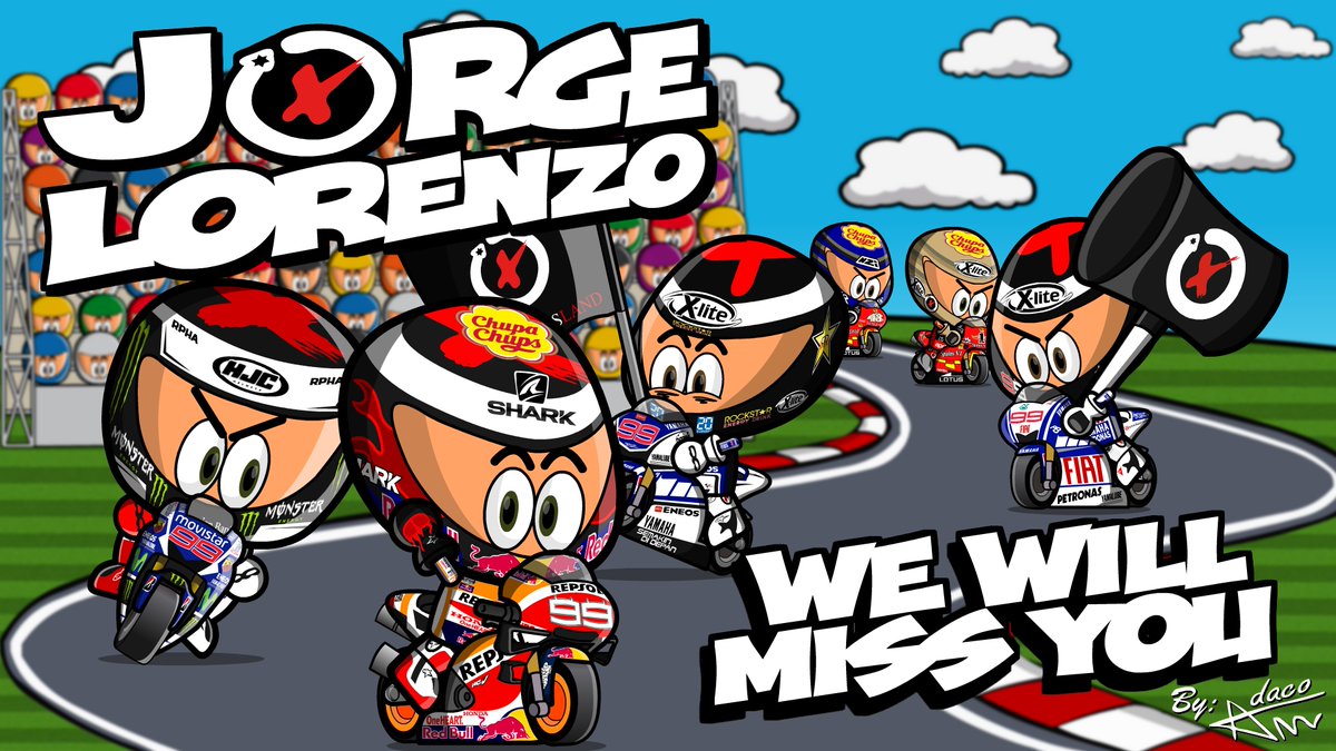 OfficialMinis's tweet photo. Jorge Lorenzo will retire at the end of the season. Farewell Spartan, remember that MiniBikers will be always your Lorenzo's Land. https://t.co/91uSDga573