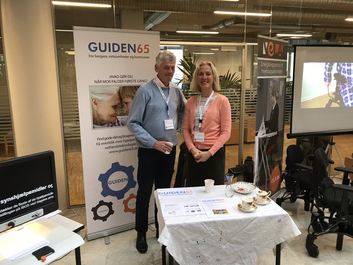 Guiden65 til messe i Videnscenter Velfærdsteknologi Øst. “Mennesker, Velfærd og Teknologi”.  Stor interesse i teknologier og brugerfeedback fra lærere, virksomheder og studerende. De laver videoer med det mest spændende hjælpemiddel. Det er også en god måde at dele erfaringer på.