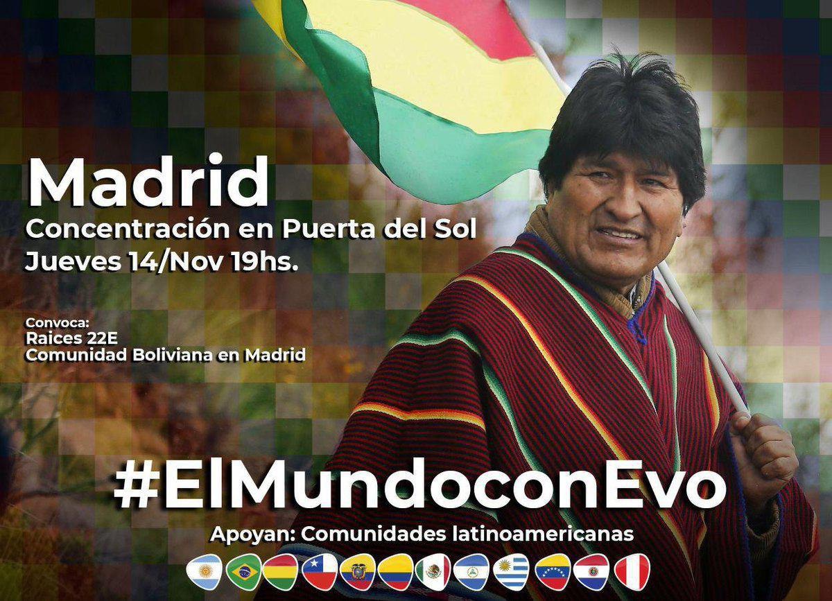er1kguerrero's tweet photo. #ComandoMigrante
Nadie debe quedarse impasible ante el Golpe militar al presidente Evo Morales. Es momento de levantarnos en pie de lucha, si defender la vida y detener el golpe de Estado en Bolivia no es la tarea principal del sentir revolucionario nos cargará la mierda a tod@s. https://t.co/WuYVh1ZCei