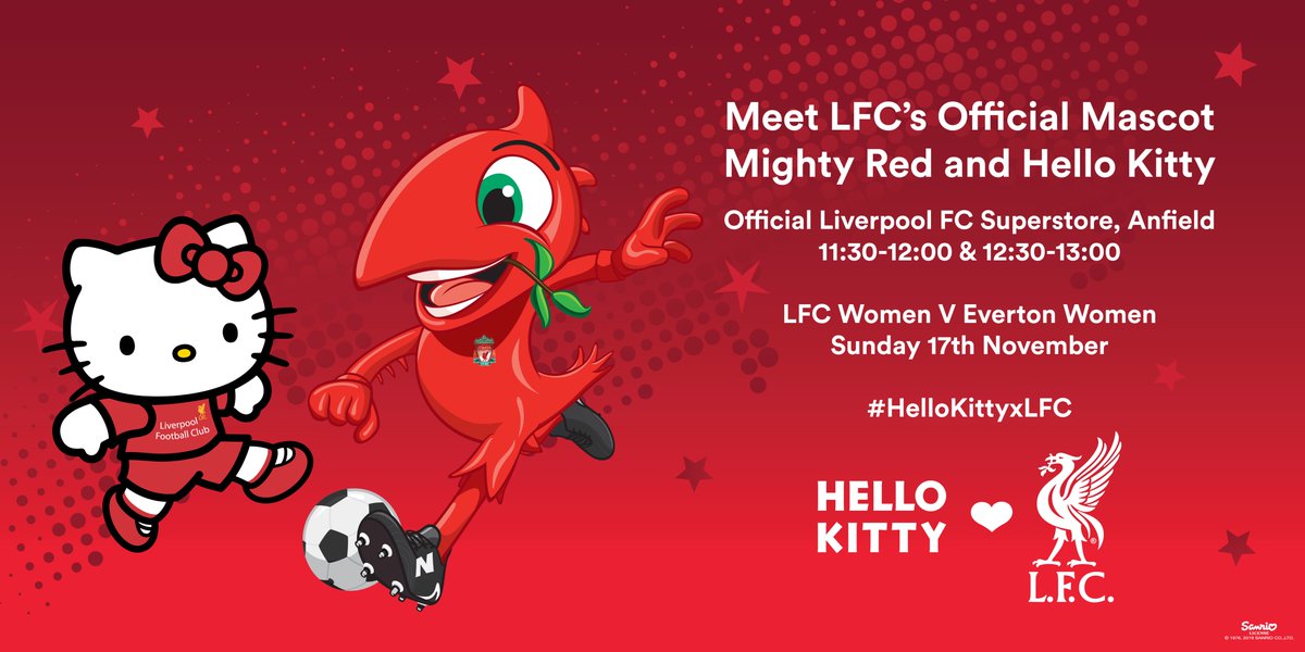 WeRHelloKitty's tweet photo. Coming soon… Major Hello Kitty news for Liverpool FC fans! ⚽️♥️
Stay tuned! #HelloKittyxLFC
@LFCRetail https://t.co/9gwcKKLdCO