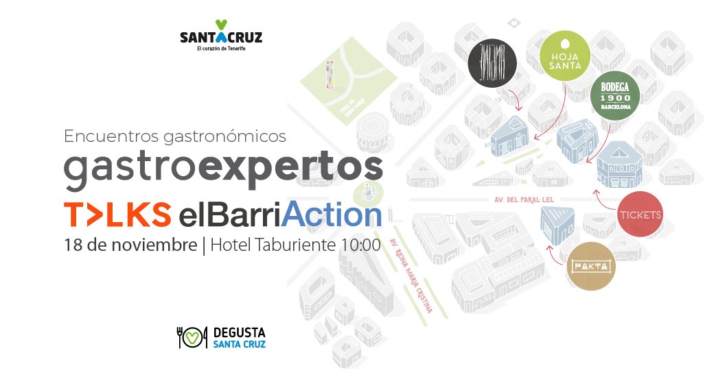 #GastroexpertosTalks La jornada gastronómica del grupo  @elbarriadria por primera vez en Tenerife ¡No te lo pierdas!

Este 18 de noviembre | Hotel Taburiente 
Santa Cruz de Tenerife