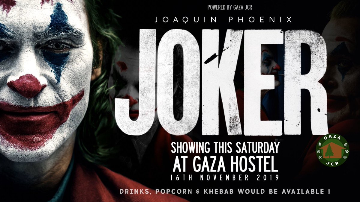 GazaJcr's tweet photo. COME THROUGH!! 
THIS SATURDAY #JokerMovie https://t.co/DcfXMEI5po