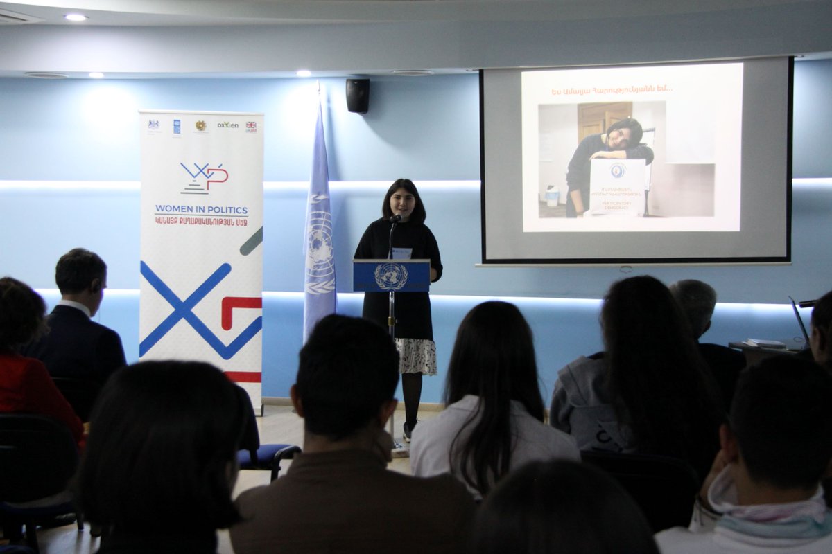 UNDPArmenia's tweet photo. W/frame of Women in Politics project, funded by @JointGGF & impl. with #MTAI & @OxYGenarm, 70 #youth from #Armenia graduated from #UNDP #leadership schools & #IAMtheCommunity leadership camp - a signature model 2 empower young leaders 2 make policy interventions.@UKinArmenia https://t.co/w1MuAMnWkJ