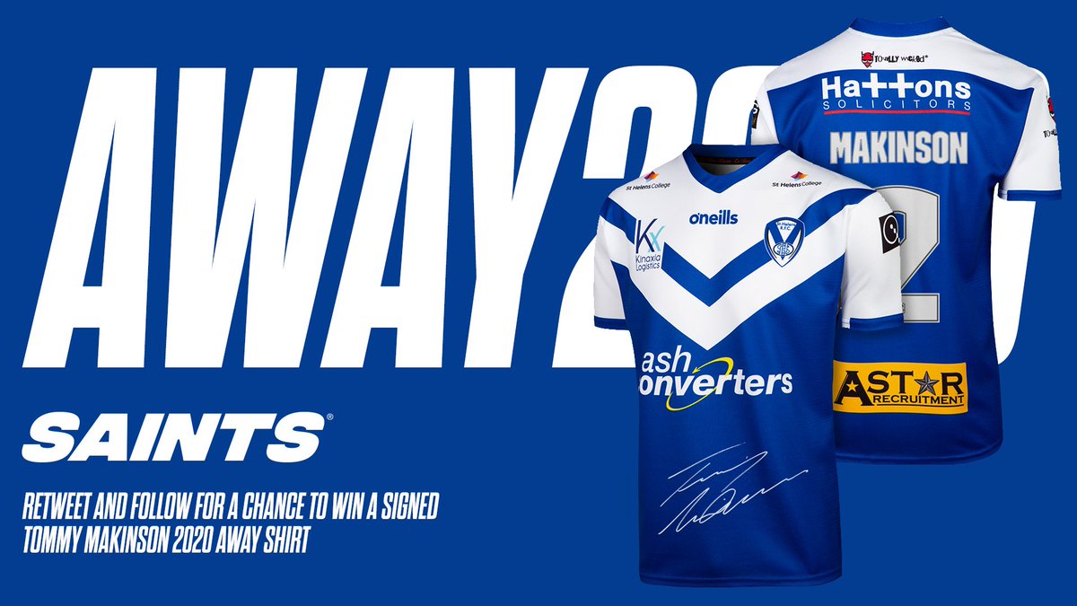 Saints1890's tweet image. ⭐⭐ COMPETITION TIME ⭐⭐

Fancy winning a signed @TommyMak21 2020 Away Shirt? .... 🔵🔵🔵⚪️⚪️⚪️

Retweet and follow @Saints1890 (if you don't already) for a chance to win 👇📲

#saintsandproud