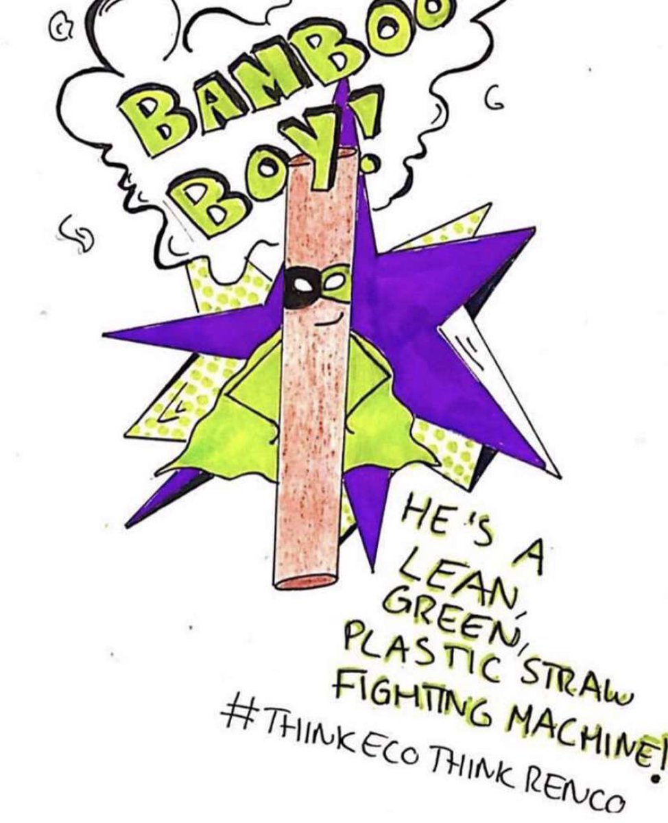 We would also like to introduce you to Bamboo Boy! Our new plastic-fighting ambassador! 🦸‍♂️