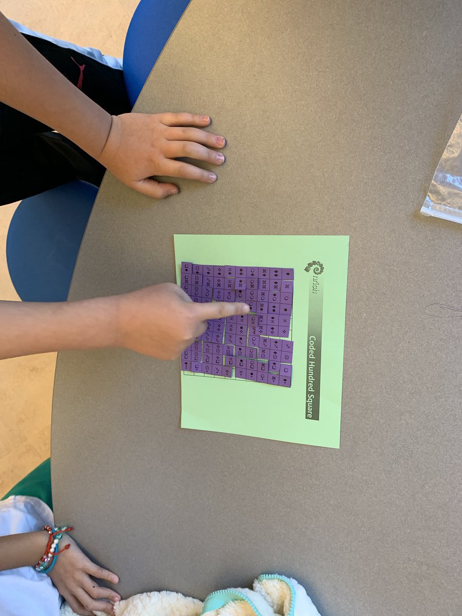 G2 students use a secret code to complete the hundreds chart! The biggest ‘aha moment’ was when they figured out the number 100! #joyinlearning #estabrookschool <a href="/EstabrookMath/">Ms Burk</a>