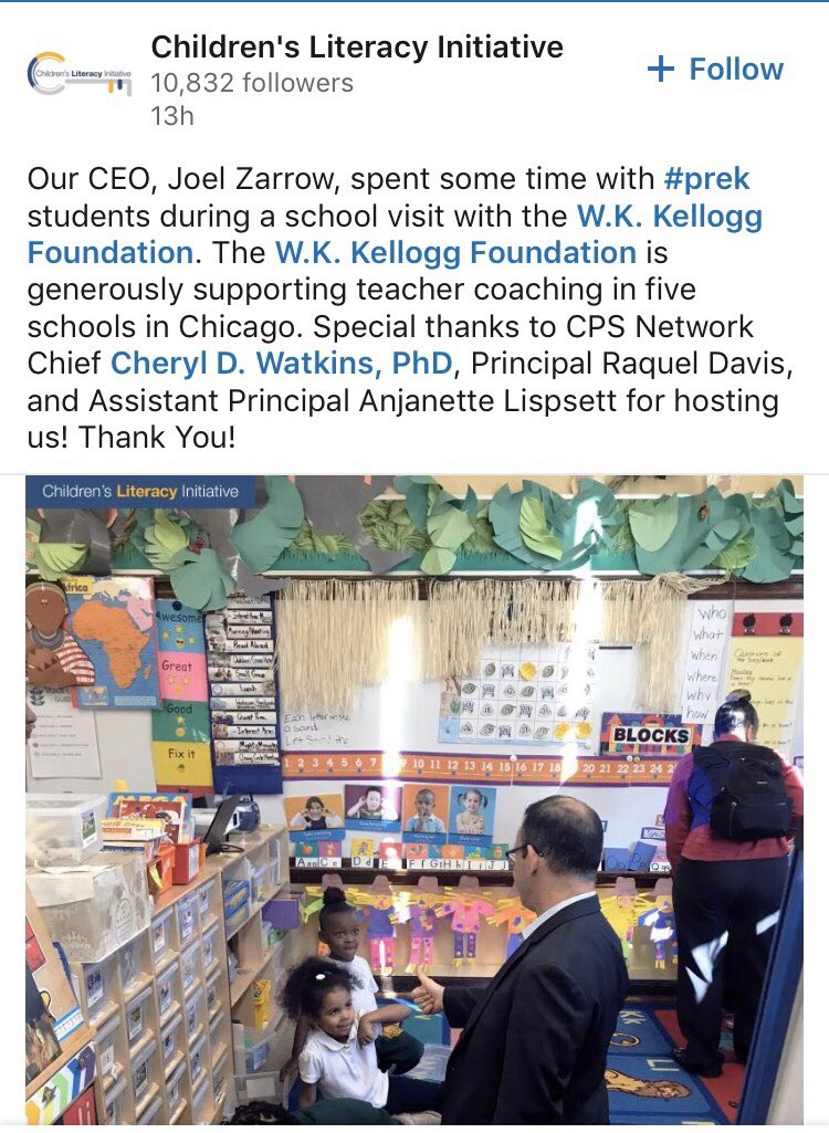 Network13T's tweet photo. Shout out to @Network13T! Posted on LinkedIn by the Chicago Literacy Initiative. https://t.co/YUQQagh6oM