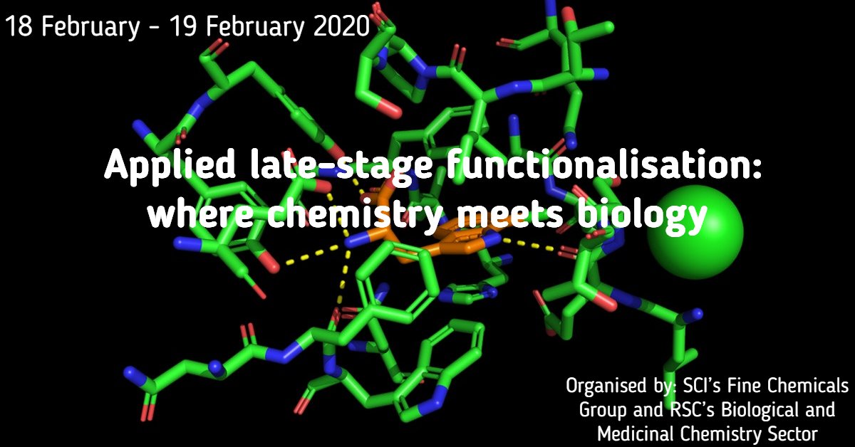 SCIupdate's tweet photo. Applied late-stage functionalisation: where #chemistry meets #biology 📢 Call for papers deadline Friday 13 Dec! Contributions are invited from those working in all areas of late stage #functionalisation & #biotransformations
🗓️18-19 Feb'20
💻 https://t.co/mp0fkQAjdy https://t.co/EVMYafv5BP
