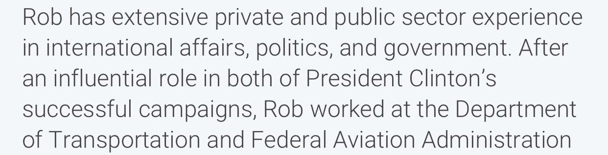 Perthera partner Rob Walker handled government relations for aerospace clients, securing federal Transportation and Defense funding. Had influential roles in Clinton campaigns.  #FollowTheMoney