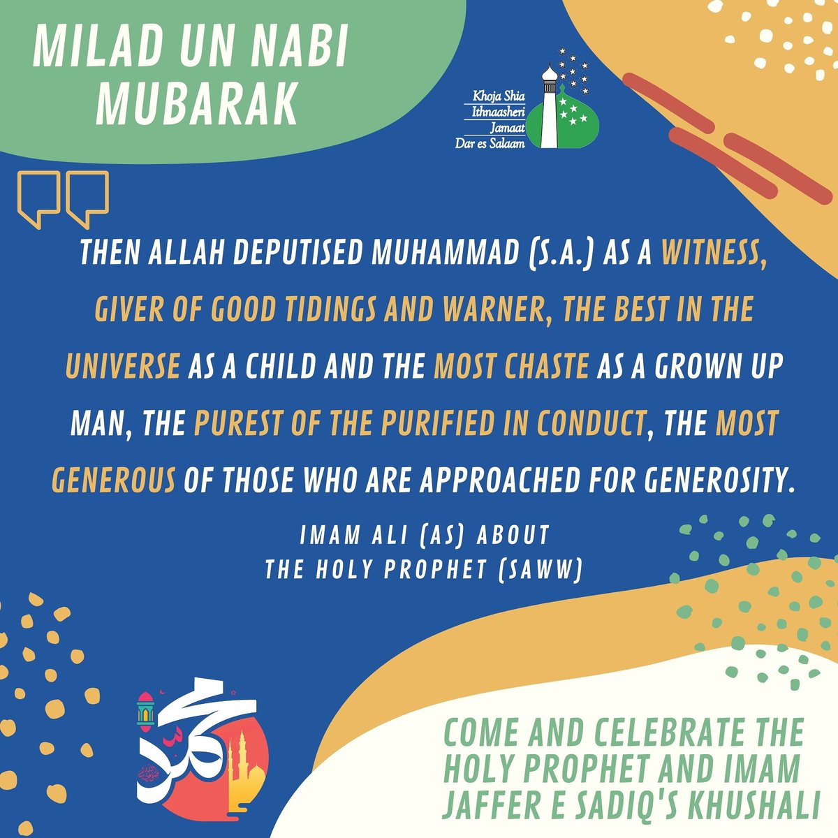 KsijDar's tweet photo. What does Imam Ali (a.s) say about the Holy Prophet (SAWW). 

#milad #maulid #miladunnabi #prophetmuhammed #imamali https://t.co/g417WaR4s0