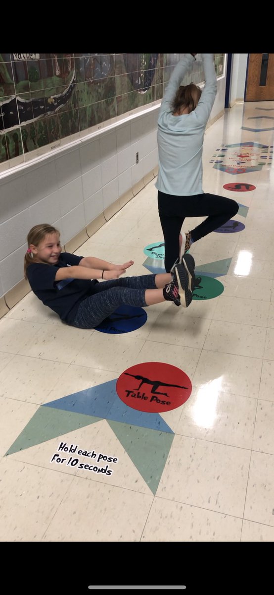 Yoga can be fun and relaxing for kids. Adding a few yoga poses to a sensory hallway or a calming hallway can really help. Check out lakehouselife.com to get yours today. #sensorypath #occupationaltherapy #elementaryteacher #elementaryschool #elementaryprincipal