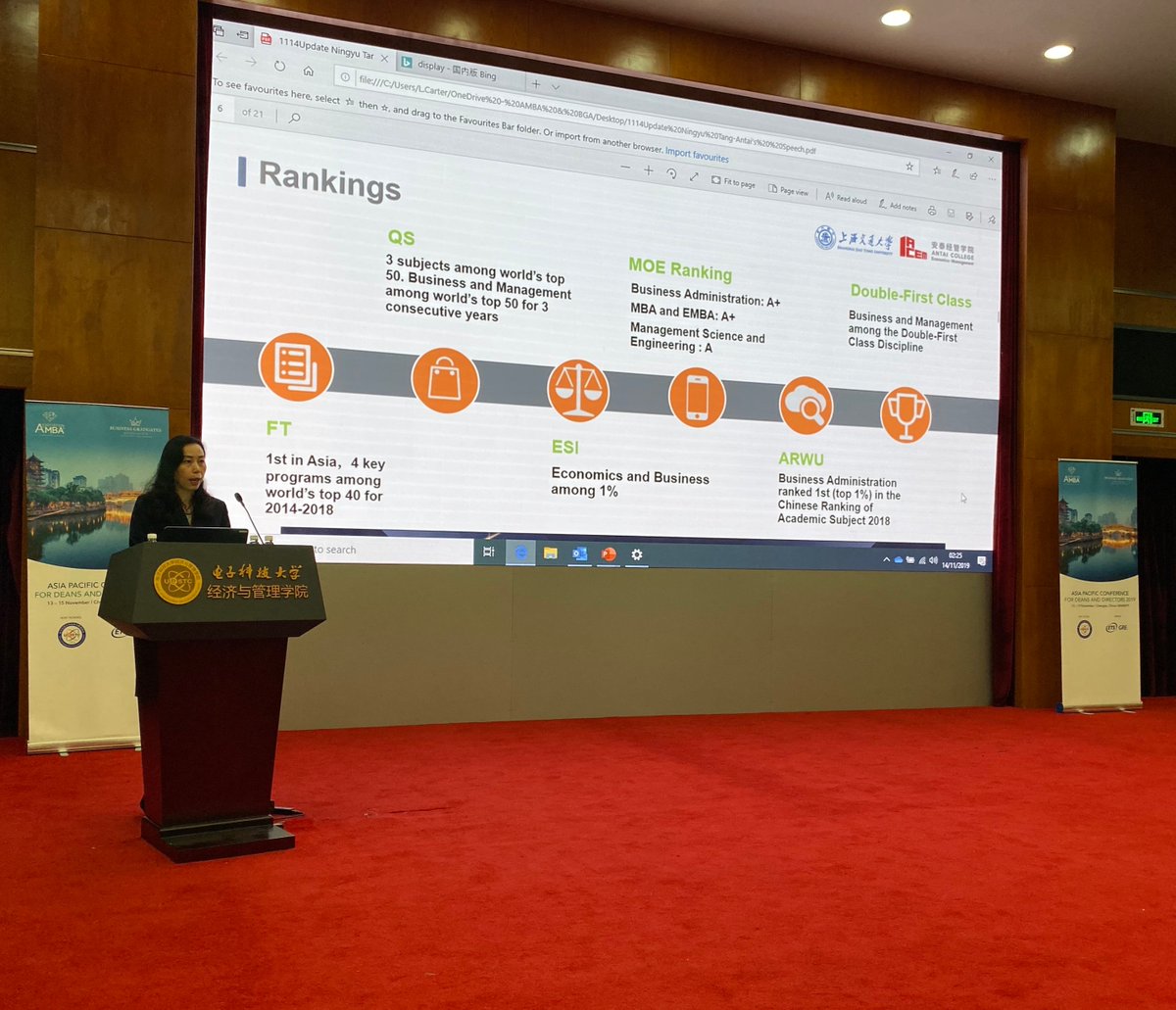 Assoc_of_MBAs's tweet photo. Insightful panel discussion with contributions from Jiangyan Liu, Ningyu Tang and Yangao Xiao as they review the different approaches that can be followed to develop and upgrade business education, with particular relevance to Business Schools in the Asia Pacific region #AMBA19 https://t.co/zi0n49t33O