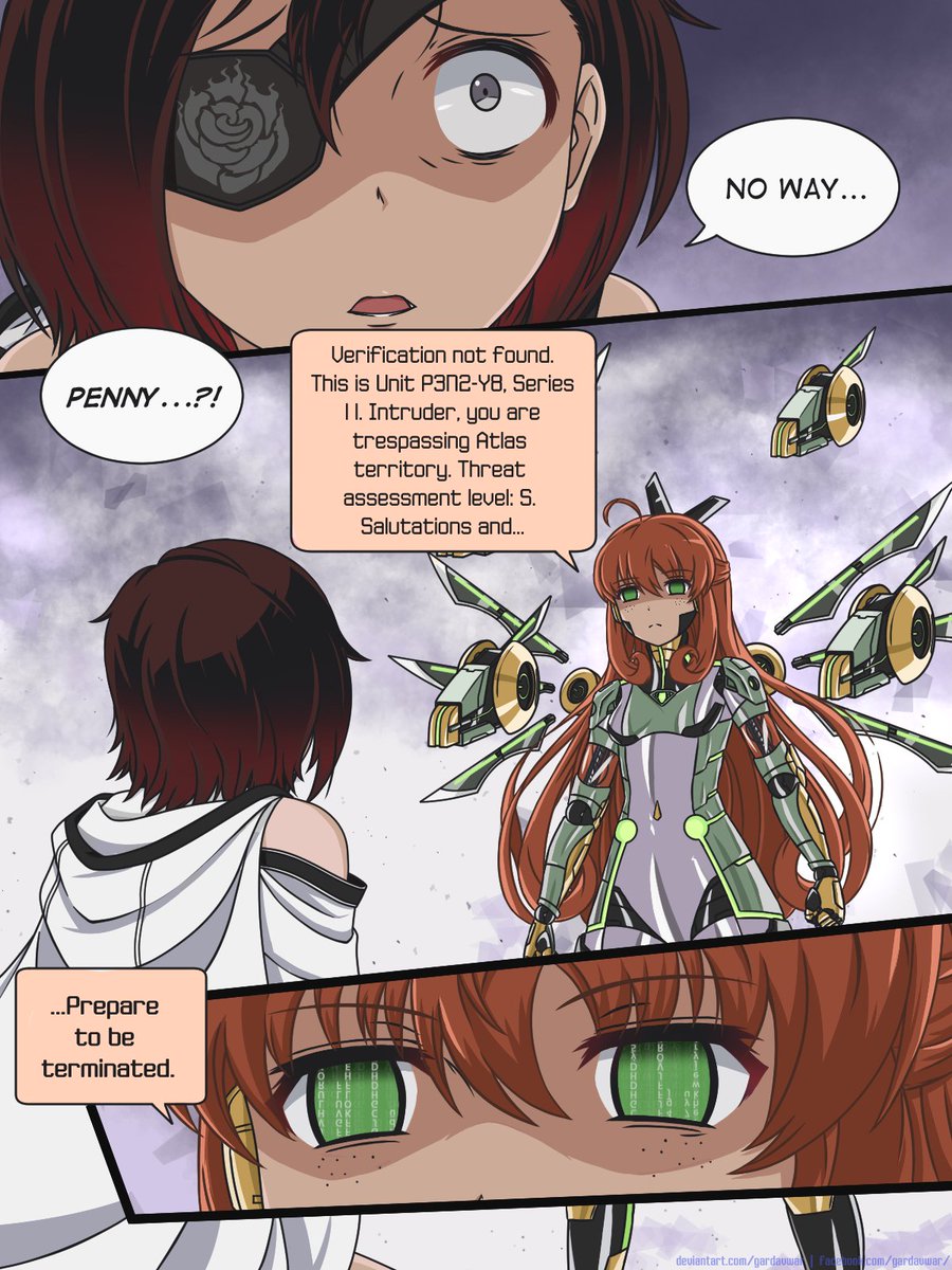 This is pretty much an AU but it ????? happen if Ironwood's paranoia goes off the deep end.
Minus the eyepatch.