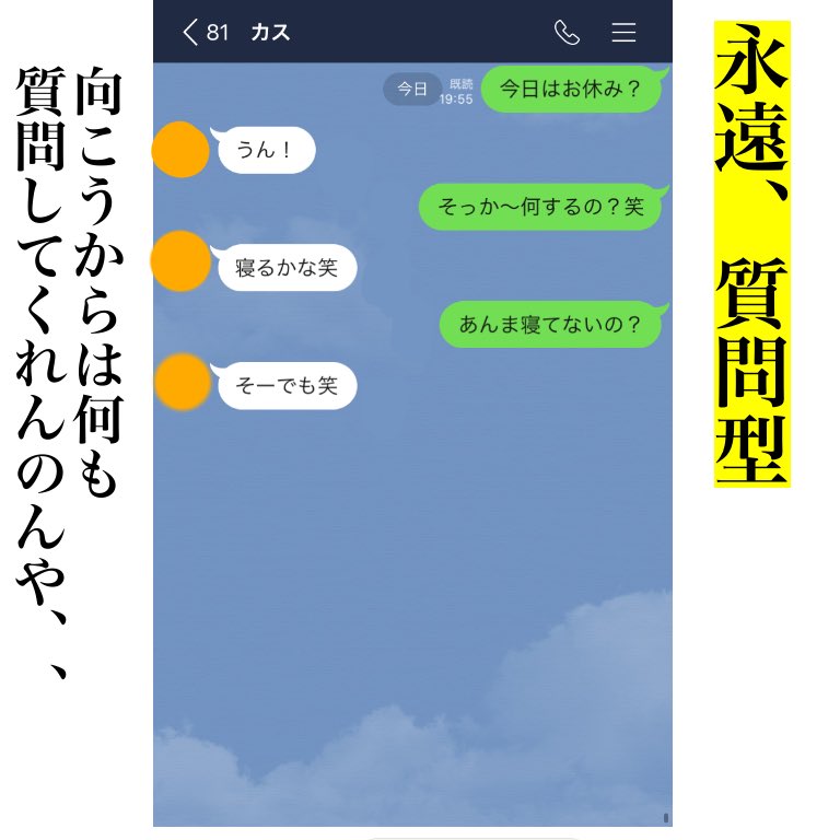 好きな人との今にも終わりそうなLINE 