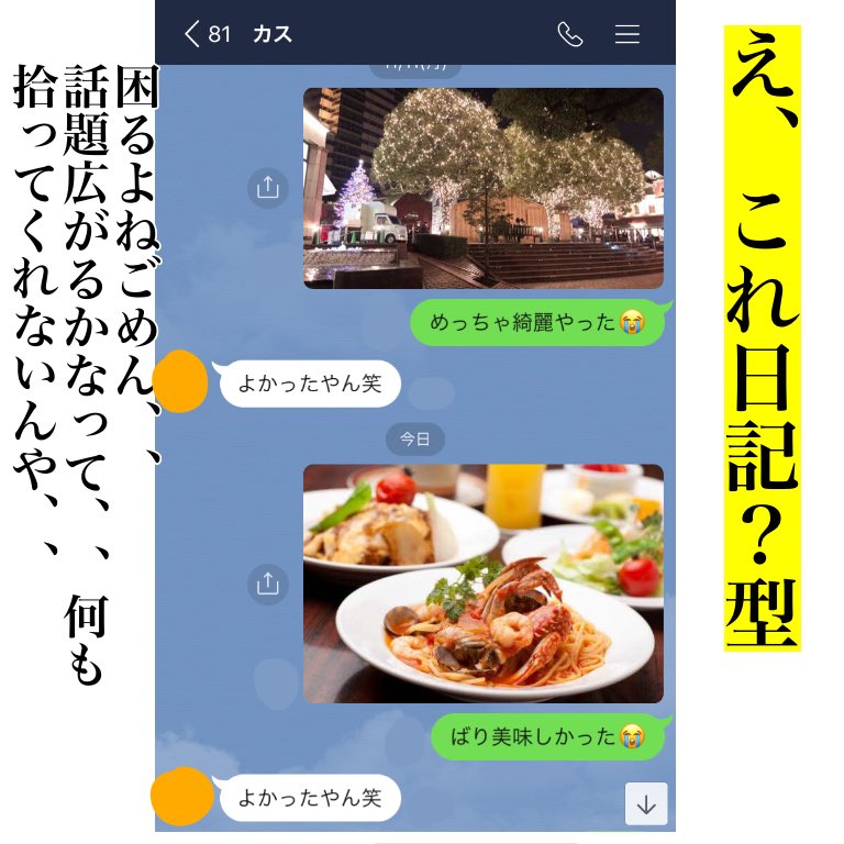 好きな人との今にも終わりそうなLINE 