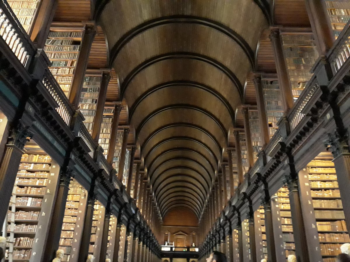 LiberoVolo1's tweet photo. L'ho attesa da tanto tempo e finalmente ci sono riuscita: Long room Old Library. #oldlibrary #TrinityCollage #Dublin. Un pezzo del mio cuore è rimasto lì https://t.co/1AWCgOAcZG