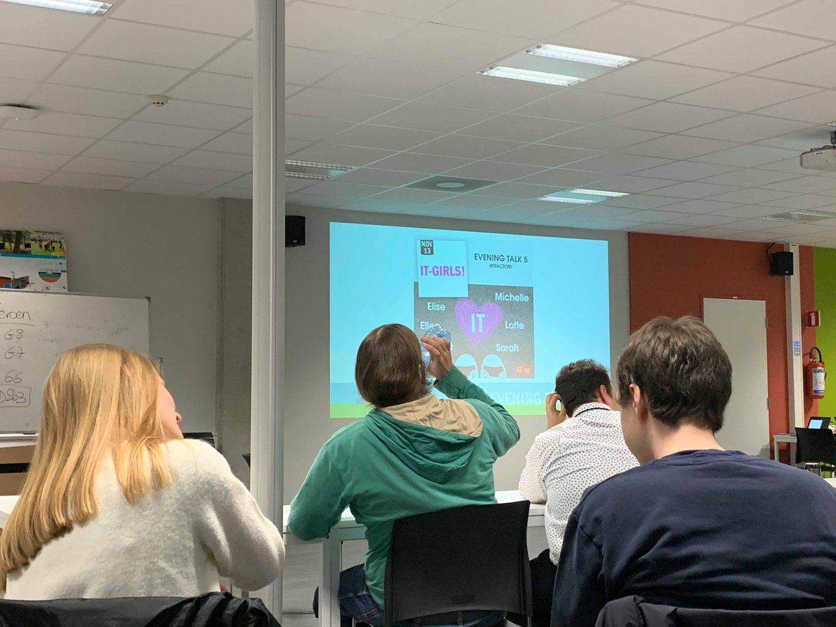 KjentoL's tweet photo. Toch eens tof om een lezing van de IT girls en hun experience te volgen! 
Lezing Woensdag 13/11/'19 door 6 IT girls #thomasmore #itfactory #itgirls https://t.co/gjrUkgRxp1