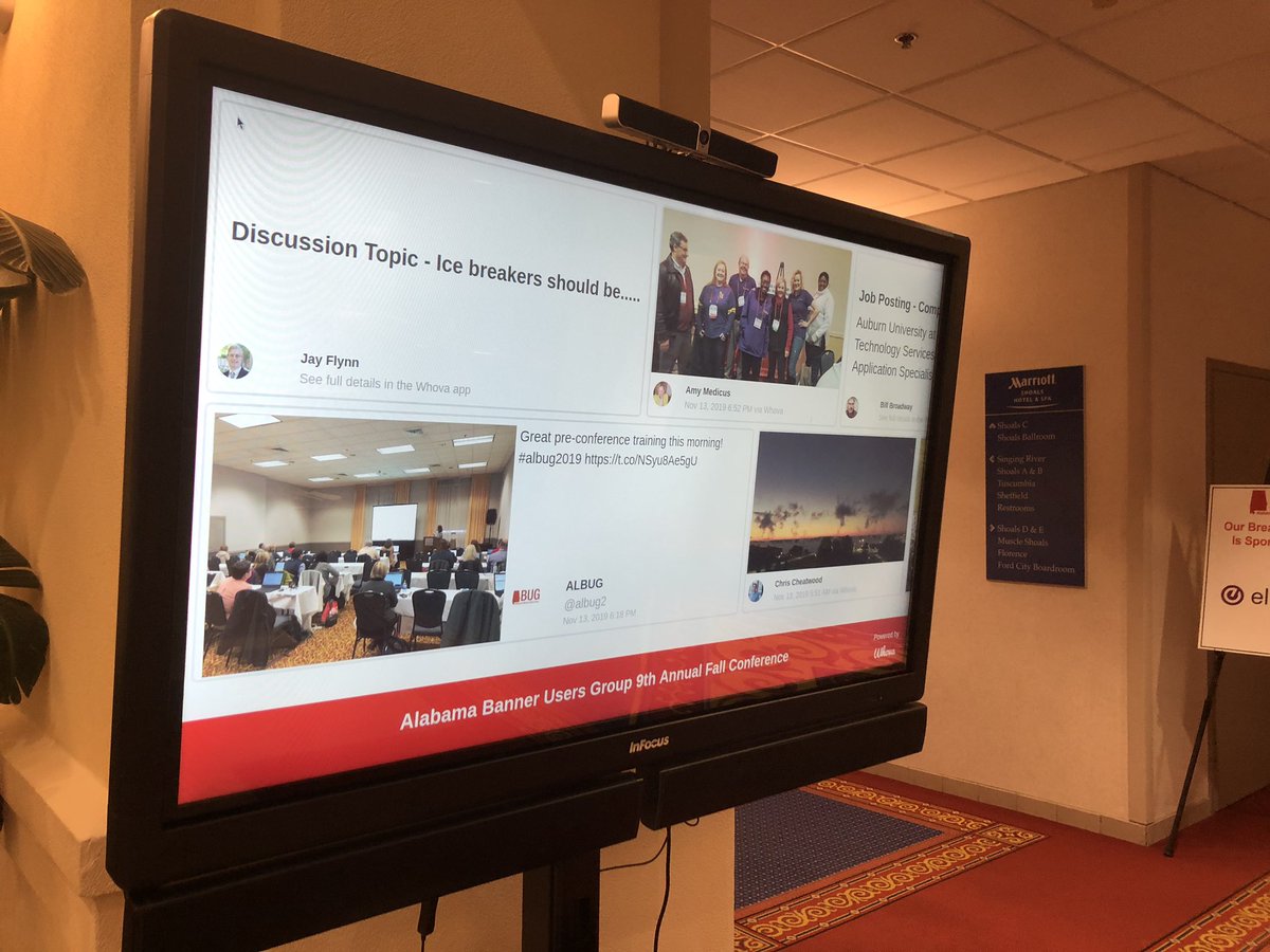 Don’t forget to stop by the social wall in the atrium! #albug2019