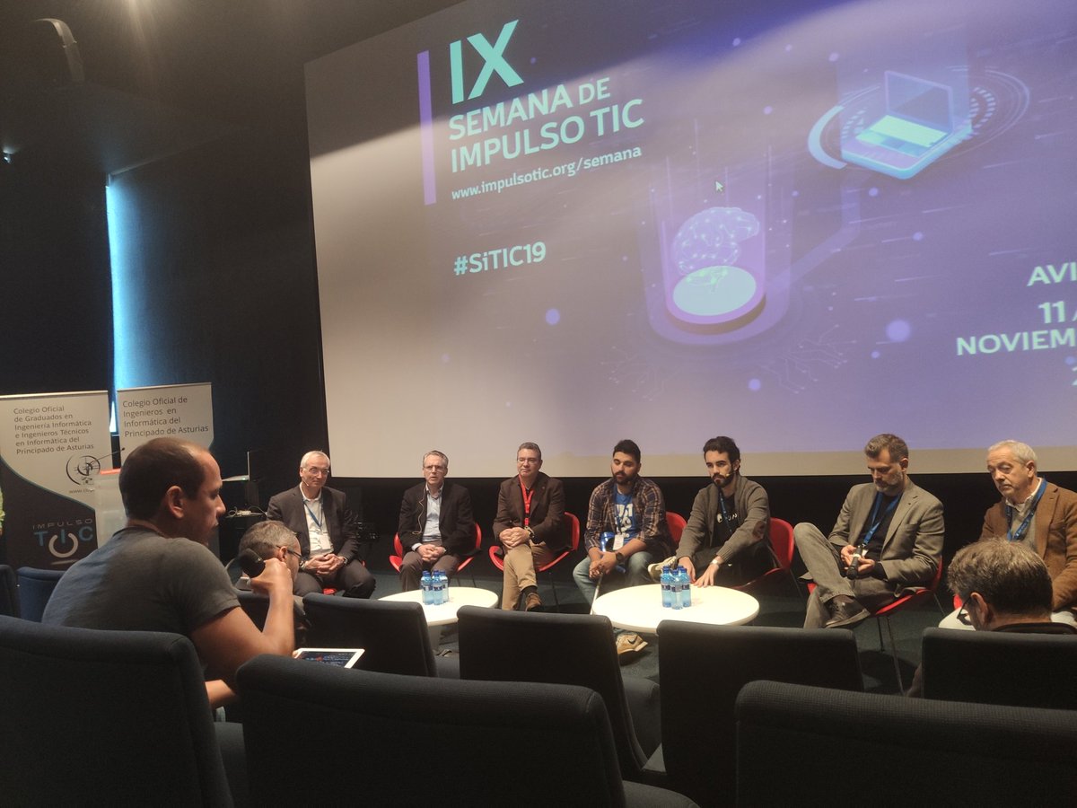 impulsotic's tweet photo. #SiTIC19 Mesa redonda: «Expectativas sobre la #InteligenciaArtificial. Señores o Esclavos» 

#CITIPS #COIIPA #ImpulsoTIC #Aviles #IsladelaInnovacion https://t.co/XuUz616wUD