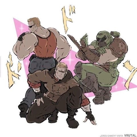 DoomguyH's tweet image. Fear the holy trinity of badassness