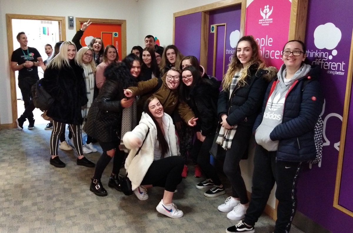 ESKilwinning's tweet photo. Level 5 Health &amp; Social Care students @AyrshireColl had a fantastic morning visiting the 'Thinking Different Doing Better Experience' @NAHSCP to learn about the myriad of community based services and partnerships #NAHSCP facilitate in @North_Ayrshire 

#futurecareer #Inspire https://t.co/I2xdZNEnzc