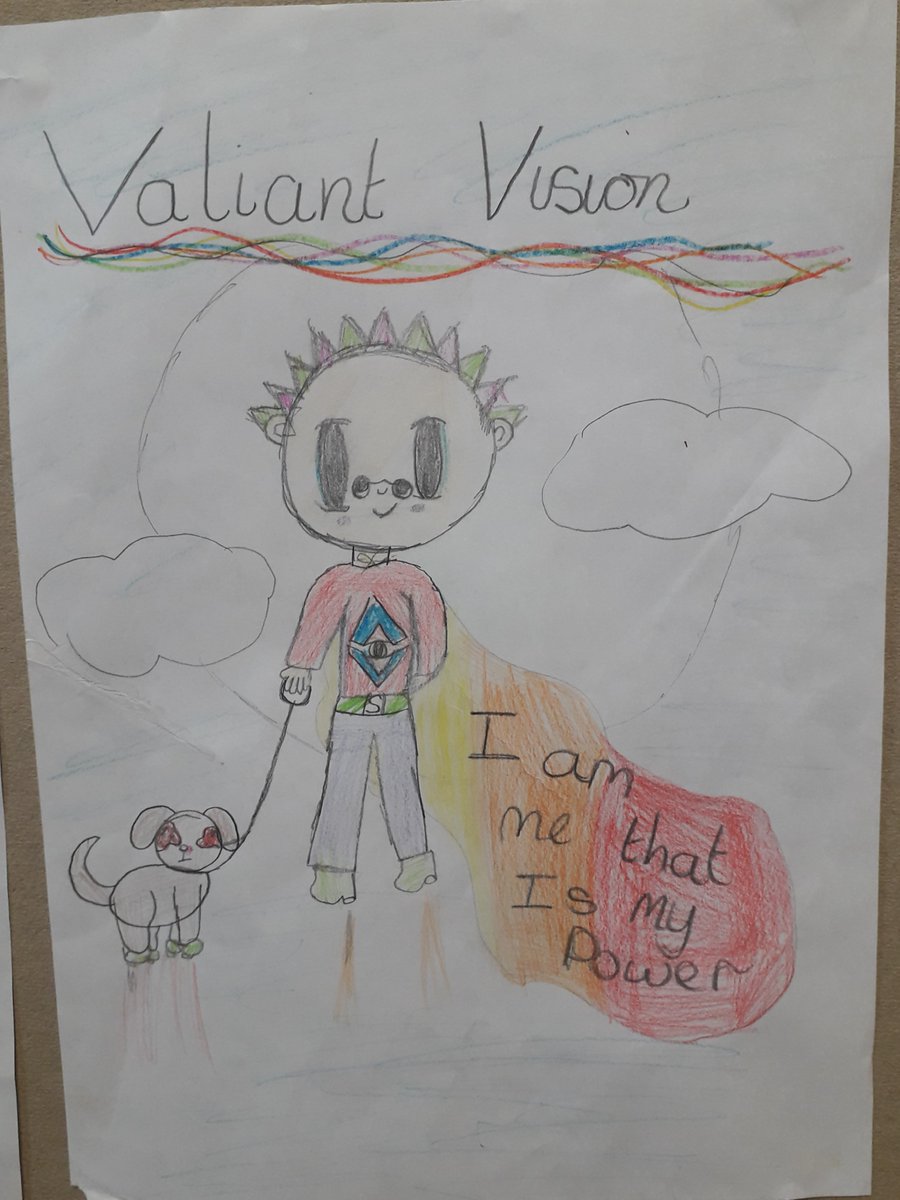 nab_northants's tweet photo. Introducing... #Spectalina (left) and #ValiantVision (right) - NAB's new #Eye #Superheros as symbols of our work with young people. Well done to Evie and Sienna from @CogenhoeSchool. We are now working with designers to turn the drawings into real characters. https://t.co/QKcd3SZsGs
