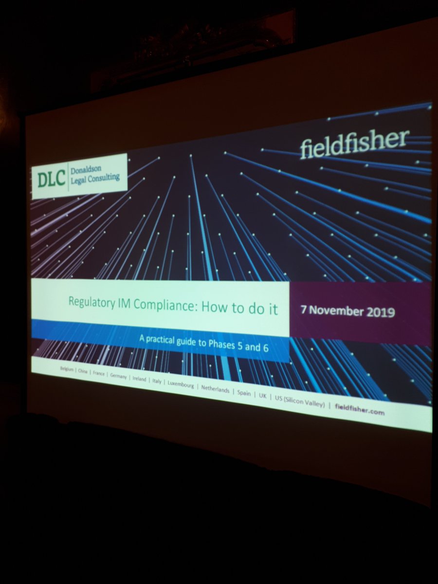 DonaldsonLegalC's tweet photo. Last week, some of the team travelled to Dublin to present and discuss, along with @Fieldfisher, the required preparation for the upcoming Initial Margin Phase 5 and 6. A big thank you to everyone who came and also to everyone who participated to make the event a success https://t.co/qfeaC6OX8H