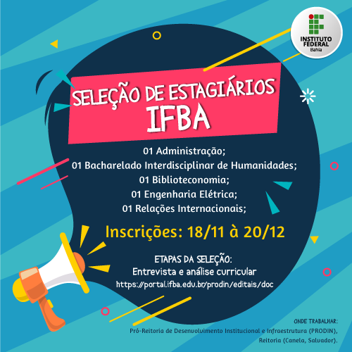 IFBA - Instituto Federal da Bahia - cursos e vestibular - Brasil