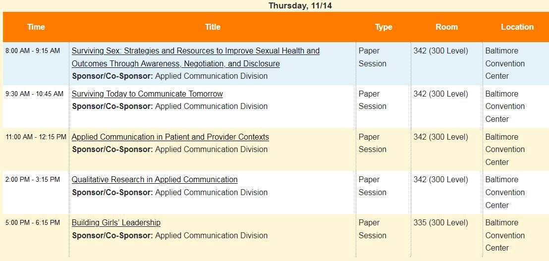 nca_appliedcomm's tweet image. Ready, set, go... #NCA19 ! Today&apos;s schedule includes several sessions sponsored by the Applied Comm Division.  #communication