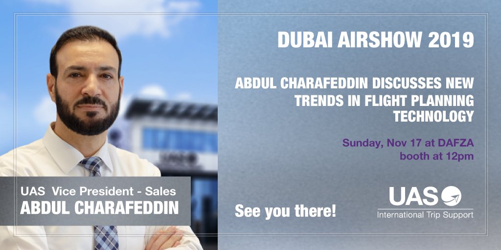 Join us at #DubaiAirshow this Sunday #tripsupport #aviationtechnology #bizav #UAS_aero #LeadingTheIndustry