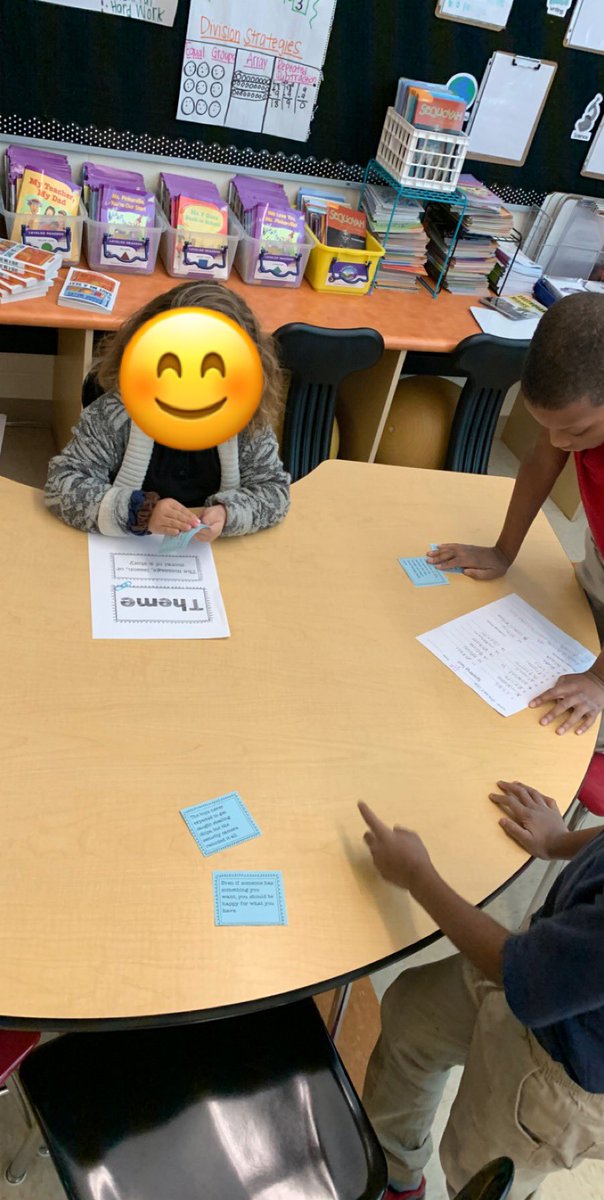 MissFlesner's tweet photo. Working in teams to decide whether something is a theme or a main idea. They’ve got these down!! 🤗 https://t.co/1zNQ5pjHZF