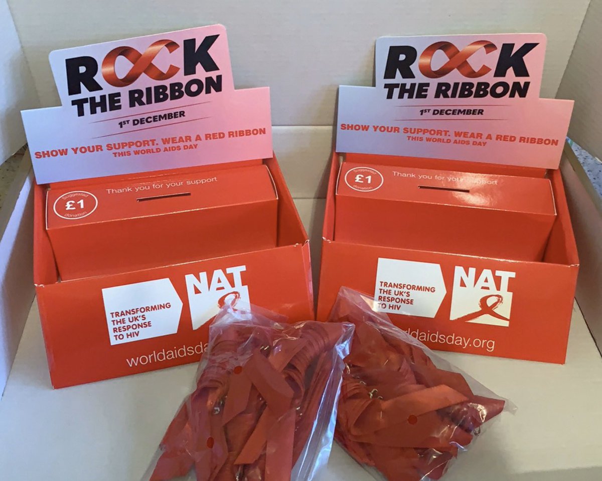Our #RockTheRibbon boxes for #WorldAIDSDay have arrived for distribution across @OFFICIALWMAS  sites later this week.  We’ll be Rocking the Ribbon on the 1st December to take the isolation out of HIV by uniting in the fight against it and raising awareness. #ChallengeStigma