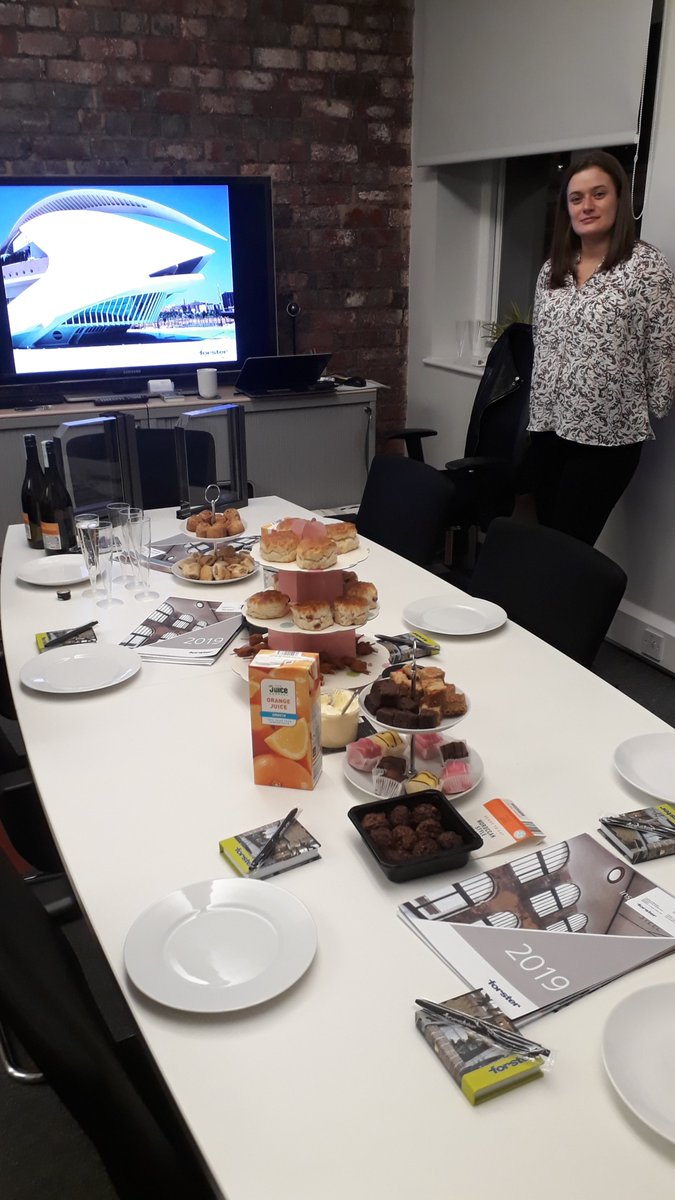 Cream Tea &amp; CPD courtesy of Forster <a href="/OptimaGroup/">Optima</a> Thanks to Joanna and Zoe for hauling their heavy samples up and down the stairs!!!!
