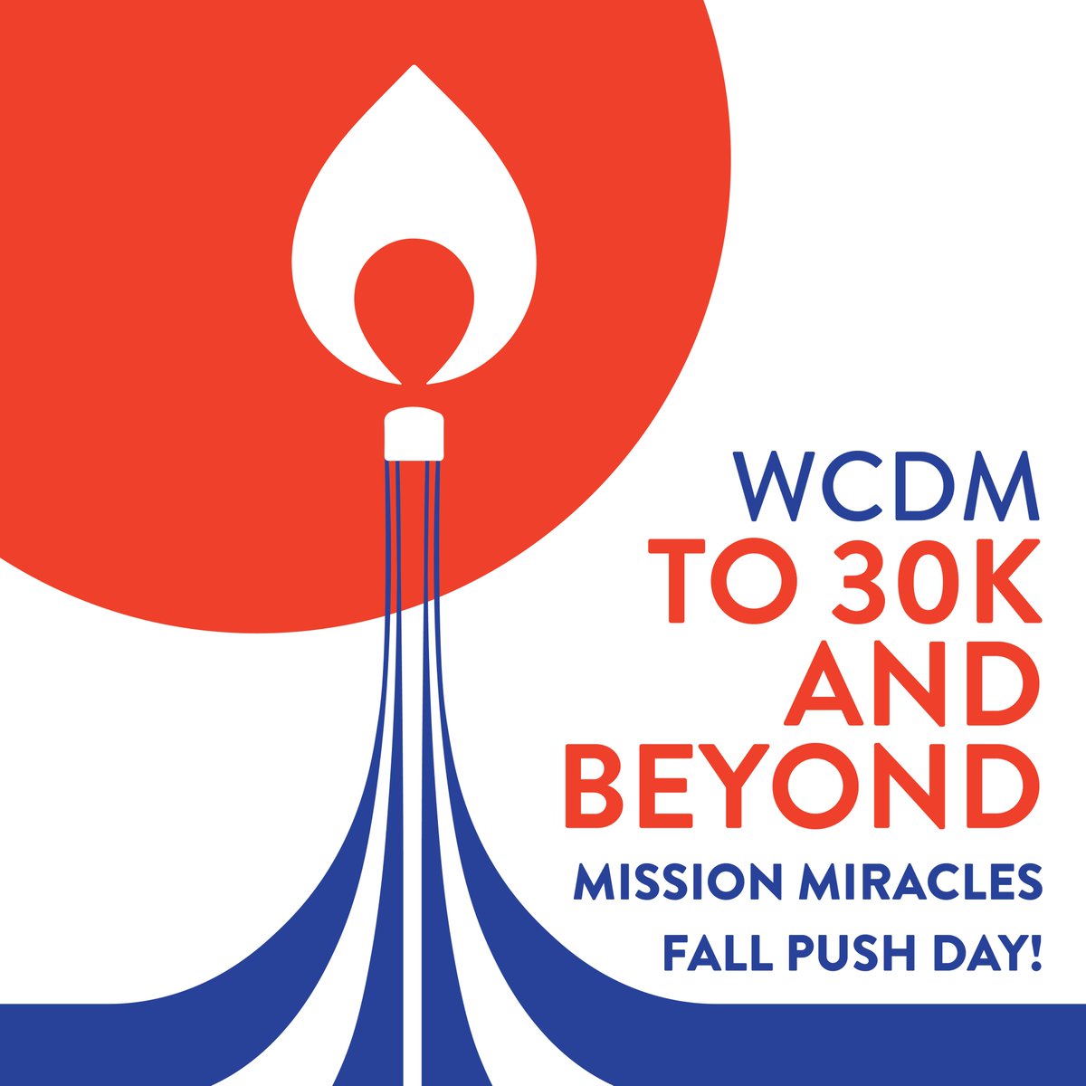 WartburgDM's tweet photo. PUSH DAY has blasted off! 

As an organization, we have a goal to fundraise $30,000 #ForTheKids in the next 24 hours. Participants, be on the lookout for challenges and incentives throughout the day! For WCDM12, the sky’s the limit. 🚀

Use #To30KandBeyond and #MissionMiracles! https://t.co/27o1TyJKrC